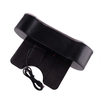 Dual USB Seat Gap Storage Box Charging Cup Holder for Universal Car