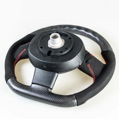 Flat Bottom Matte Carbon Suede Steering Wheel for Mini R55 R56 R57 R58 R60 R61 (2006-2019)