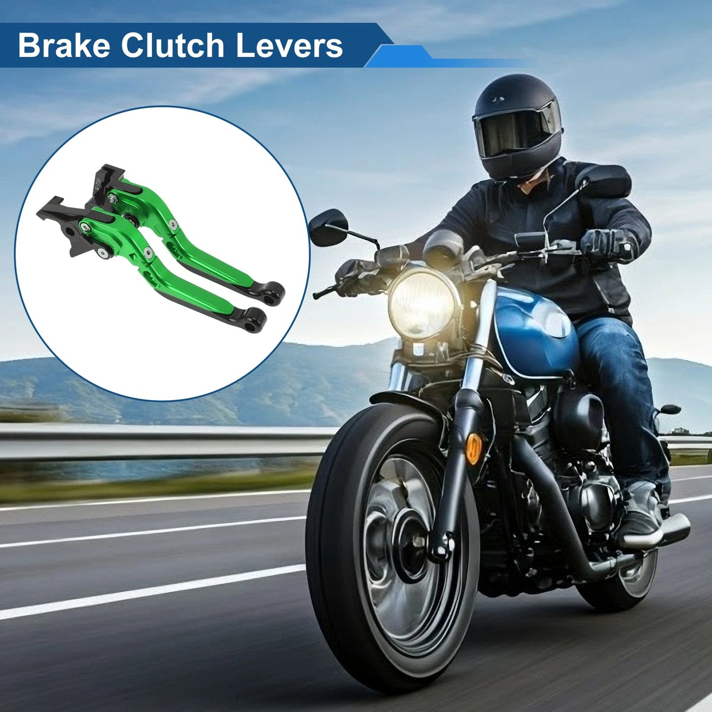 2 x Adjustable Short Long Brake Clutch Levers for Kawasaki Z650 (2017–2023)
