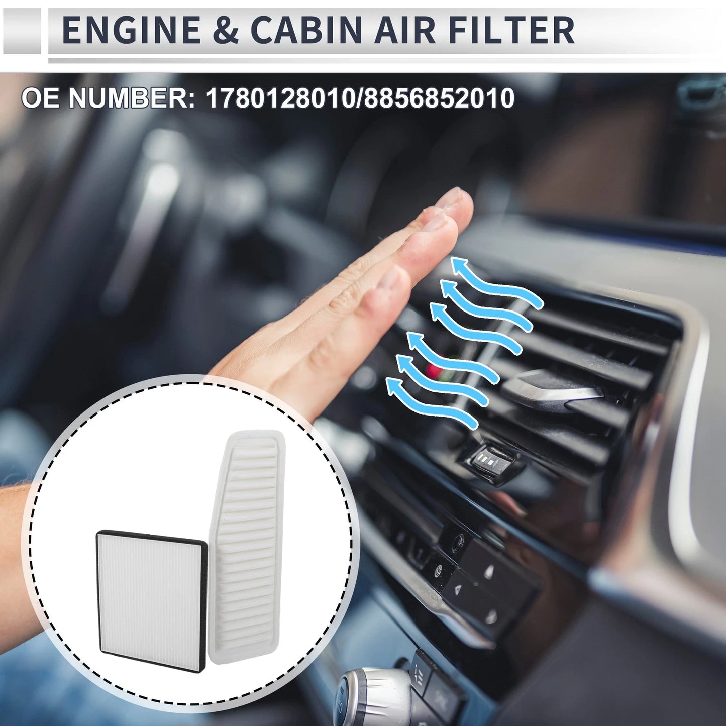 Engine Cabin Air Filter 2.4L Combo for Toyota RAV4 (2001–2005)