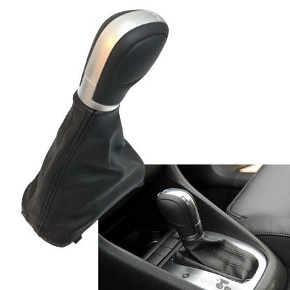 Gear Shift Button Leather Rootwood for VW Golf 6 (2008-2011)