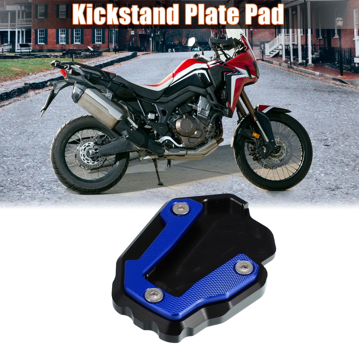 Side Stand Kickstand Plate Pad Base Blue for Honda CRF1000L (2017–2020)
