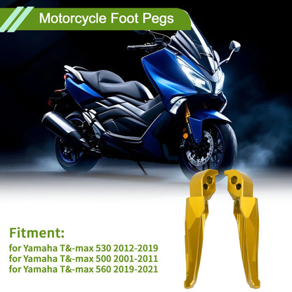 Foot Pegs 1 pair Gold Tone for Yamaha TMAX 530 (2012–2019)