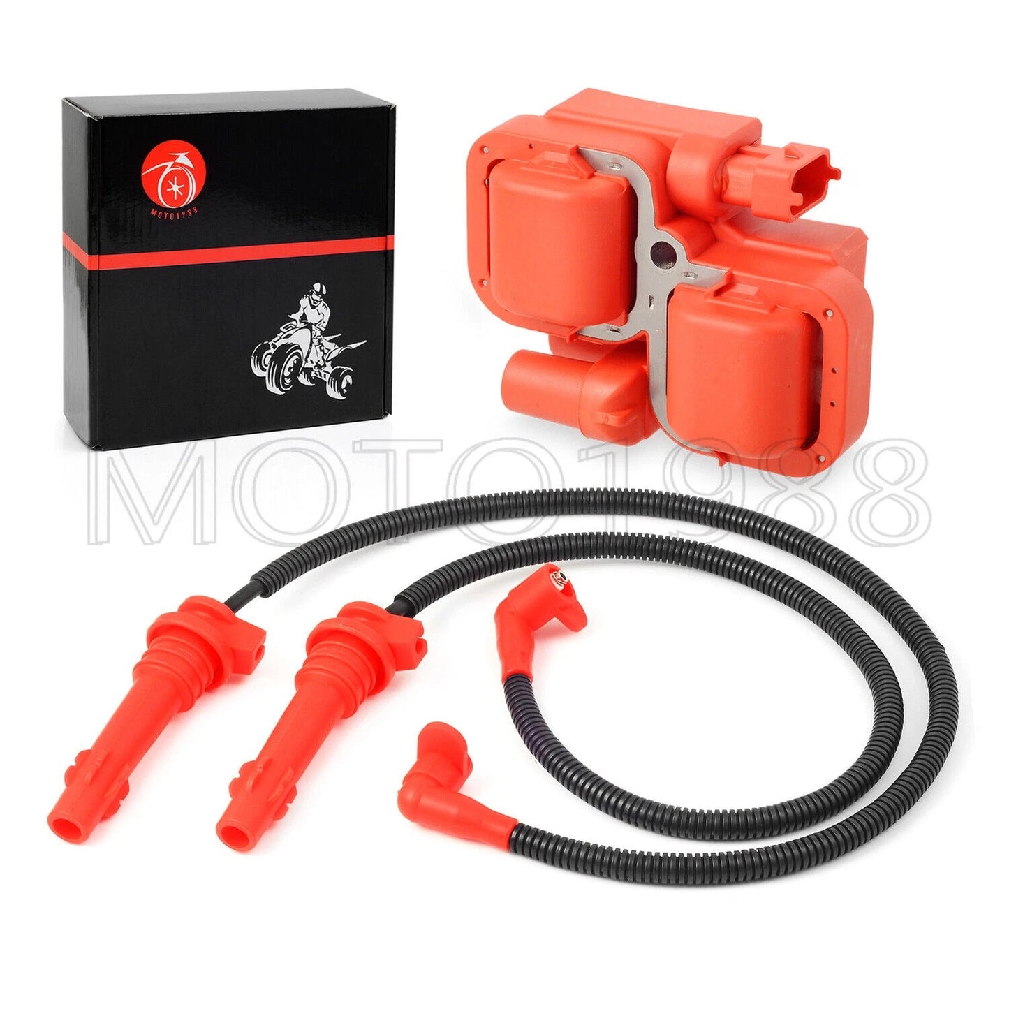 Ignition Coil & Spark Plug Wire Cap for Polaris Ranger Crew XP 1000 (2017-2018)