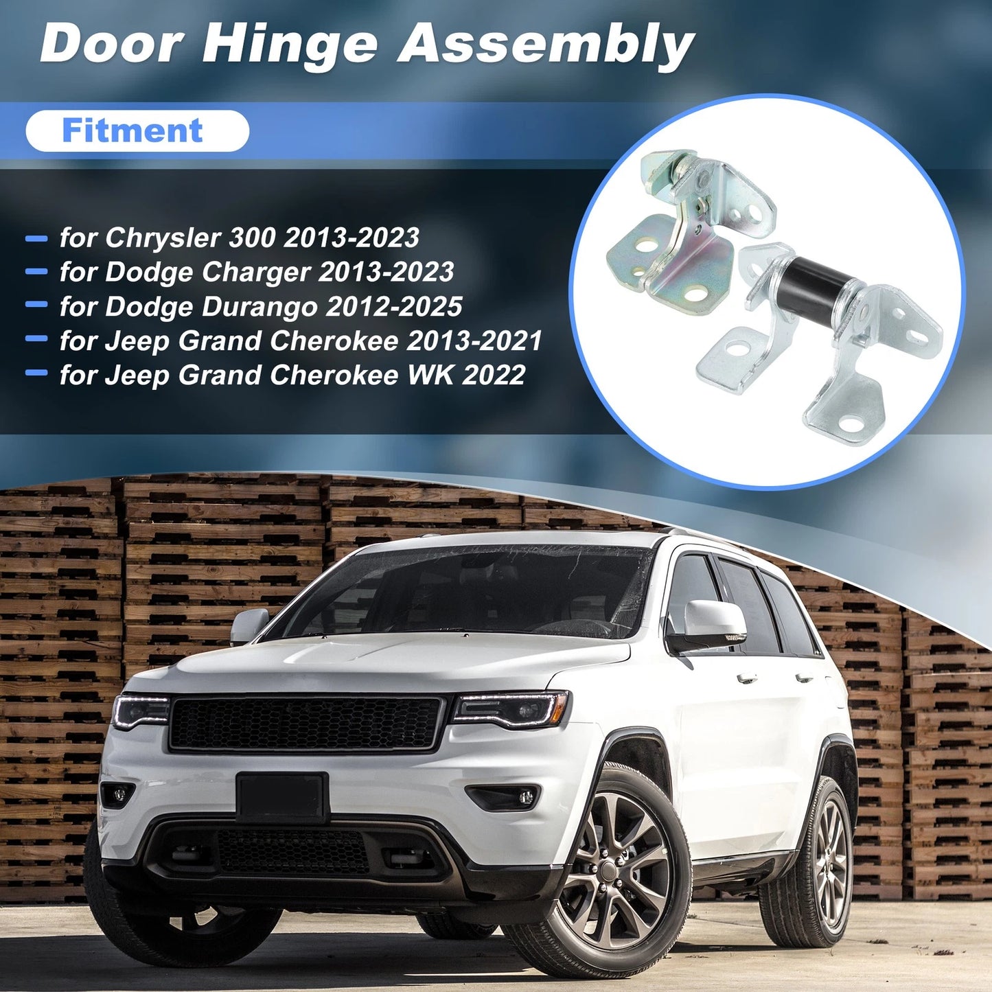 Front Left Upper Lower Door Hinge for Jeep Grand Cherokee (2013 - 2021)