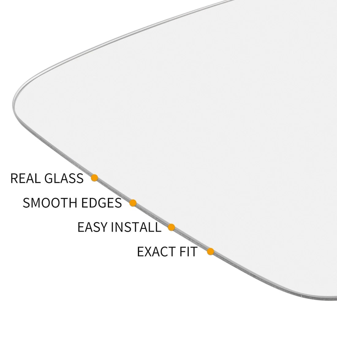 Passenger Side Mirror Glass w/ Adhesive for VOLVO S60 S80 V70 (2001-2006)