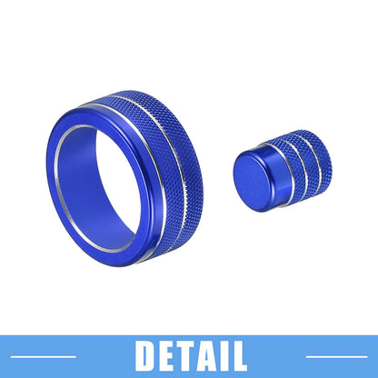 7 x Car AC Control Switch Air Vent Knob Covers for Honda Civic (2022-2023) Blue