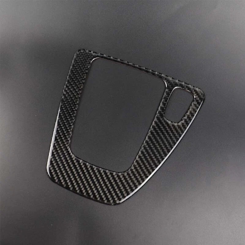 RHD Carbon Fiber Gear Shift Knob Panel Cover Trim fit For BMW 3 Series 2009-2011