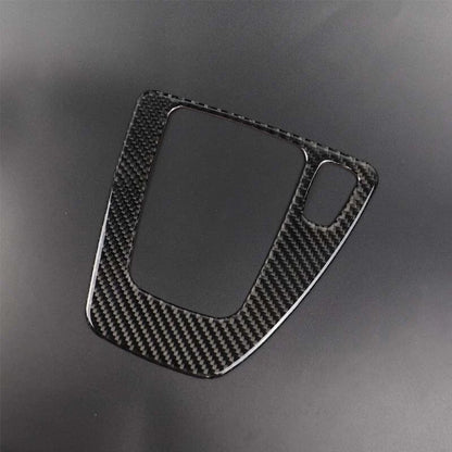 RHD Carbon Fiber Gear Shift Knob Panel Cover Trim fit For BMW 3 Series 2009-2011