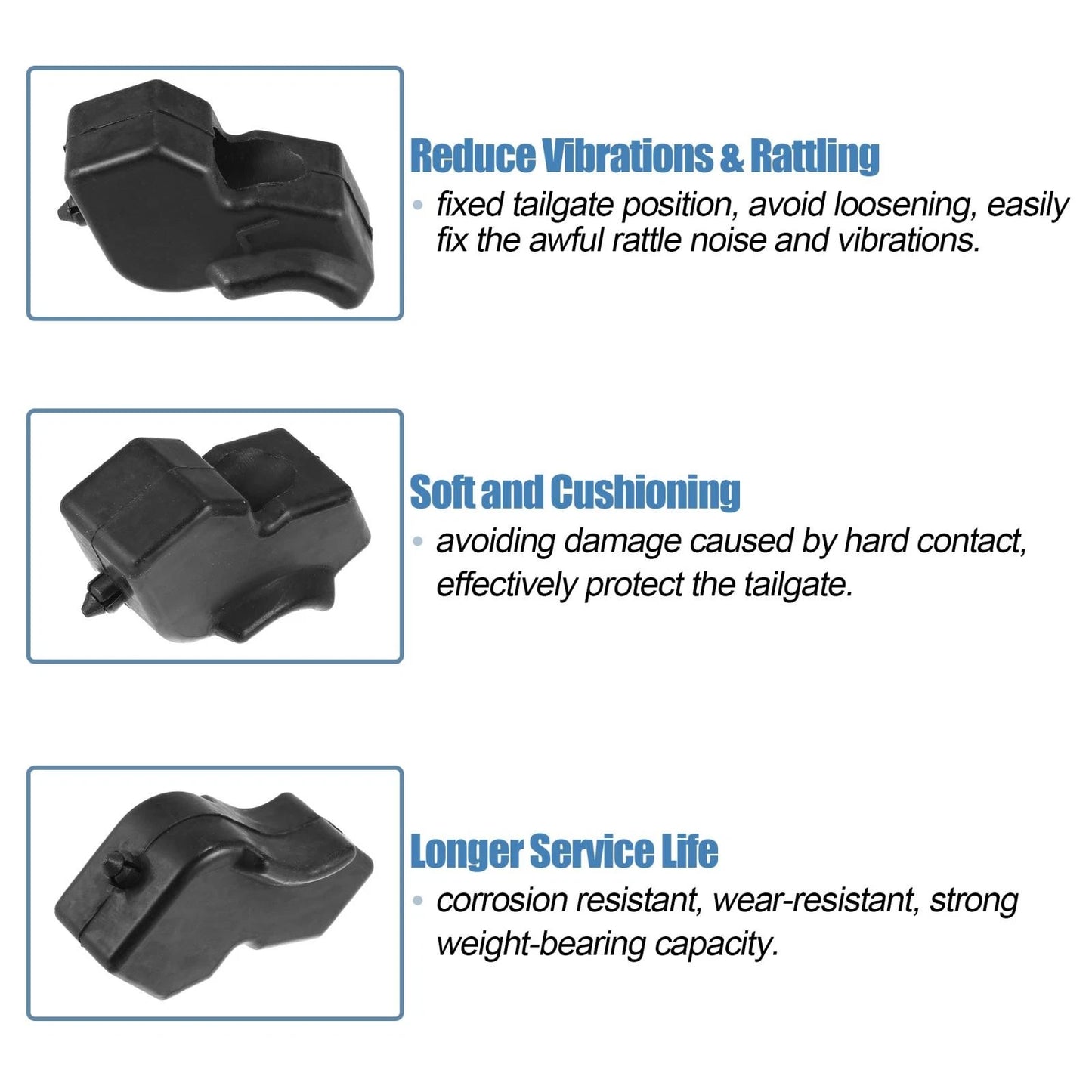 Rubber Tailgate Stop Bumper for Ford F150 (2015-2023) - 1 Pair