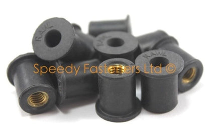 10 x Goma Tuercas Remachables M6 for Moto Carenado