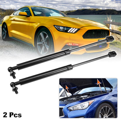 Front Hood Lift Supports for Ford Mustang MK6 (2015-2020) Black