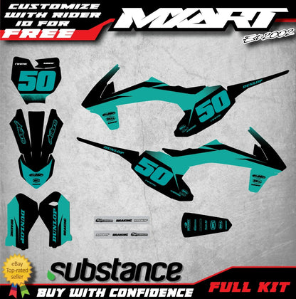 GROOVE TEAL Custom Graphics for KTM 50 SX (2016-2022)