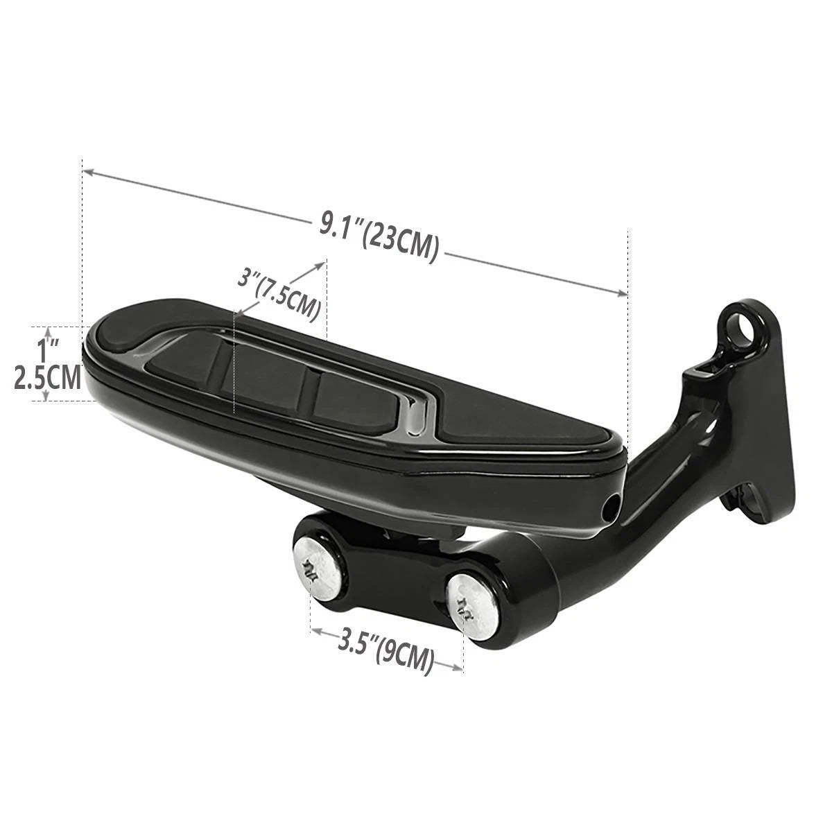 Black/Chrome Passenger Floorboard for Harley Touring FLHX FLHT (1993 - 2025)
