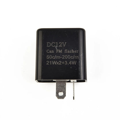 Flasher Relay Turn Signal Waterproof 2Pin Accessory Adjustable Indicator