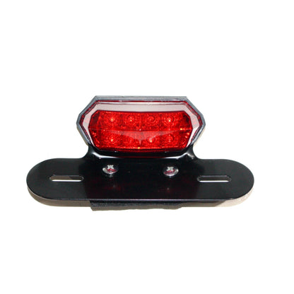 12V Red LED Brake Tail Light for Motorcycle Dirt Bike (No Plate)