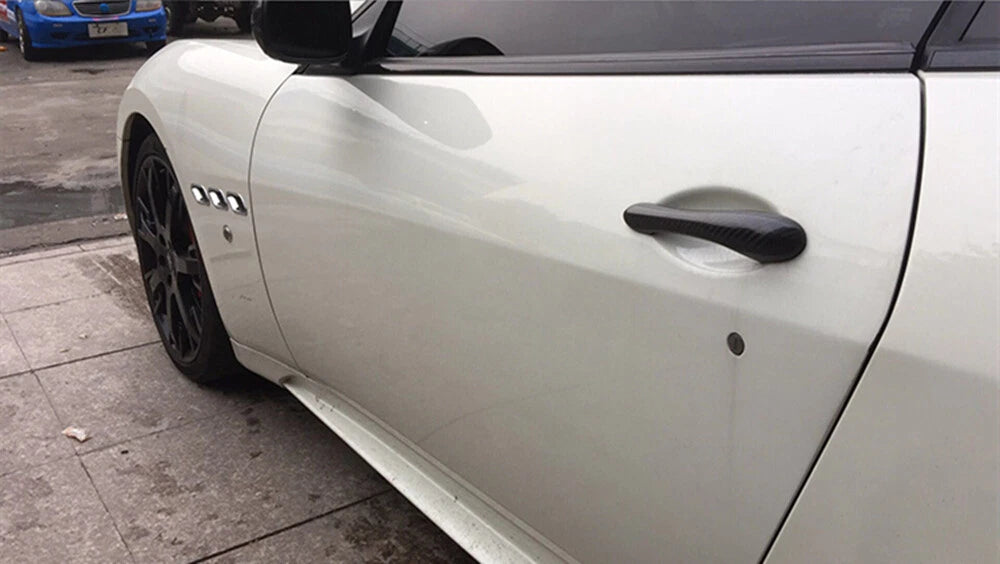 2 x Carbon Fiber Side Door Handle Covers for Maserati GranTurismo (2007-20)