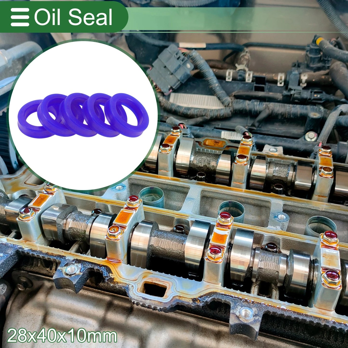 Oil Seal 28x40x10mm Rotary Shaft Seal TPU 5 Pcs for Make Model