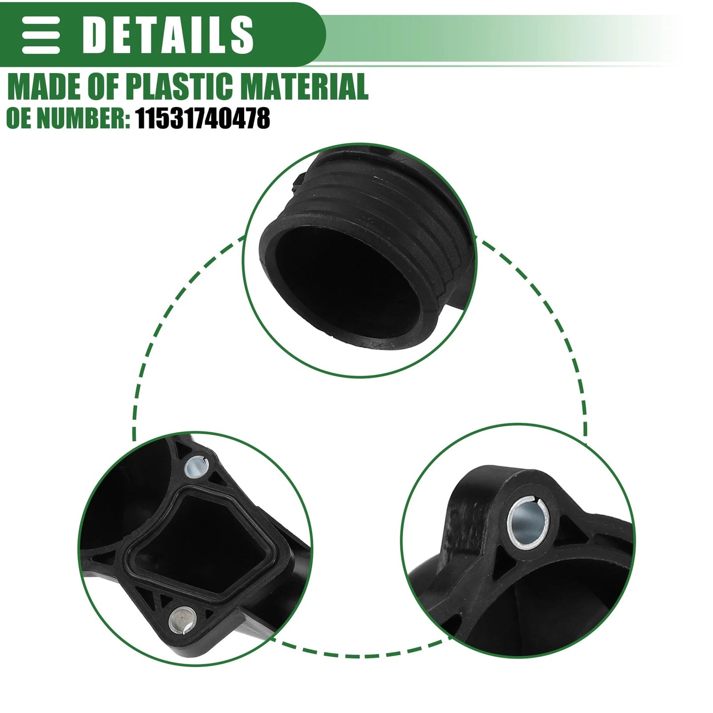 Engine Coolant Thermostat Housing for BMW 528i Sedan (2008-2016)