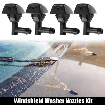 4 x Front Windshield Wiper Washer Nozzles for Volvo S60 (2001-2010)