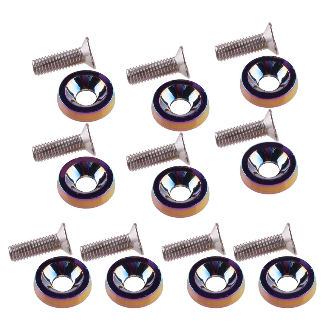 10x M6 Engine Washers for Car License Bumper Fender Plate Screws Bolts
