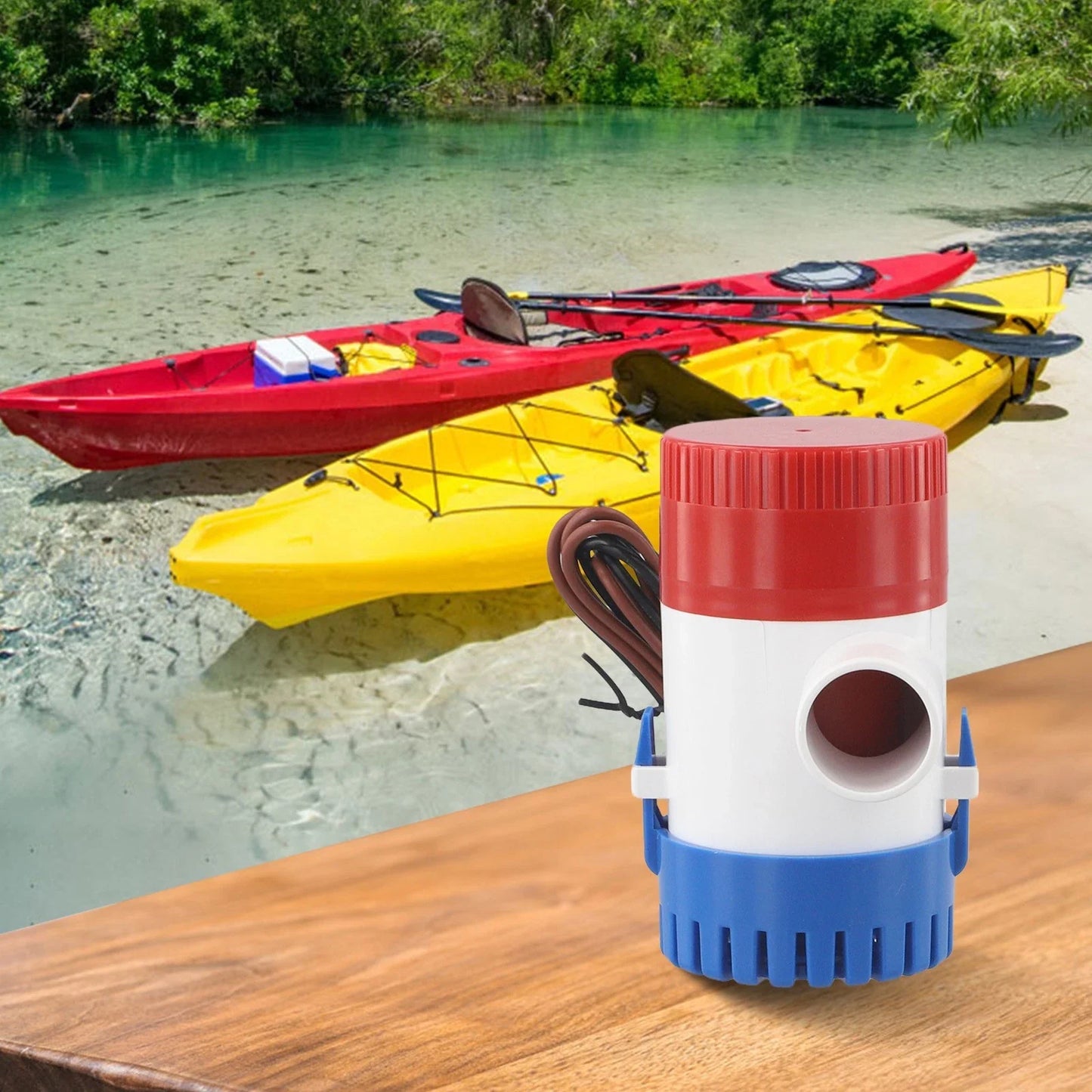 Heavy Duty Bilge Pump for Boats 12V Submersible with Ignition Protection
