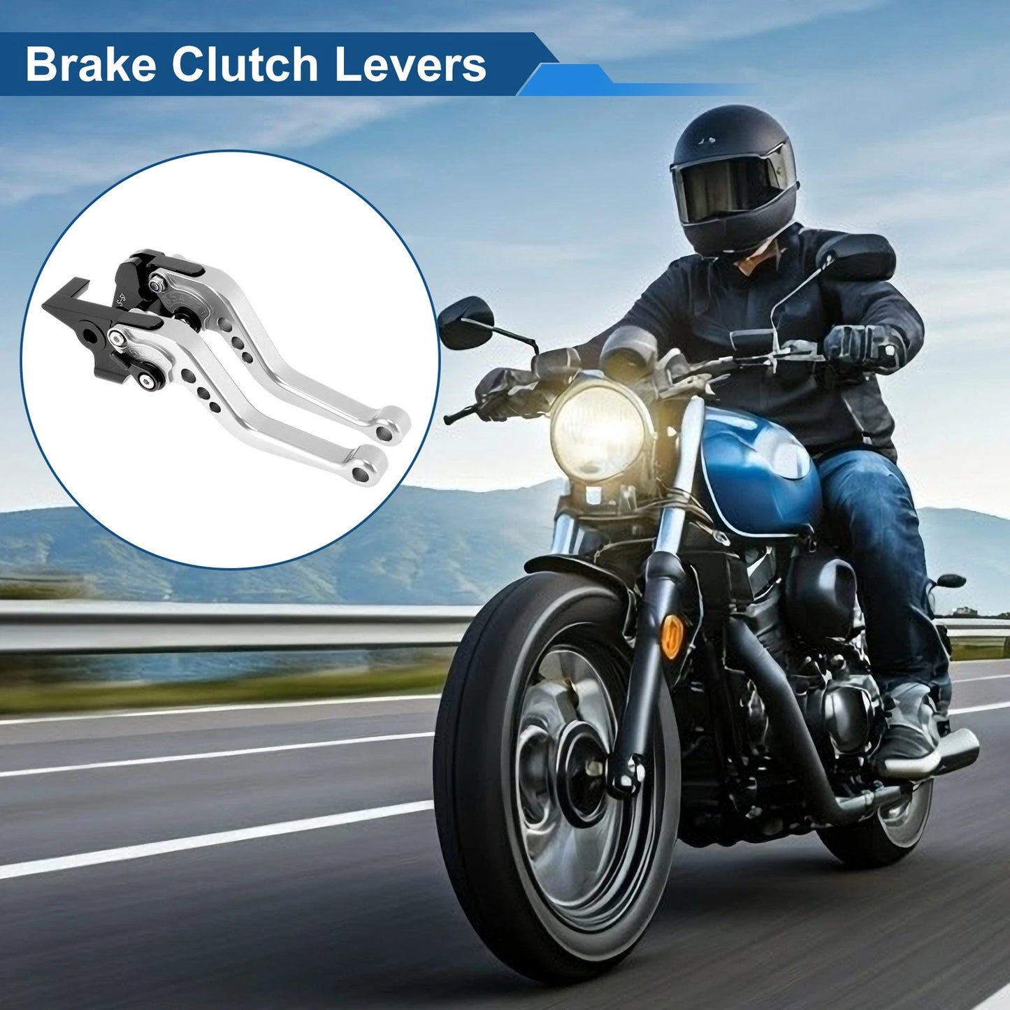 1 pair Short Brake Clutch Levers for Yamaha MT-10/FZ-10 (2017–2021)