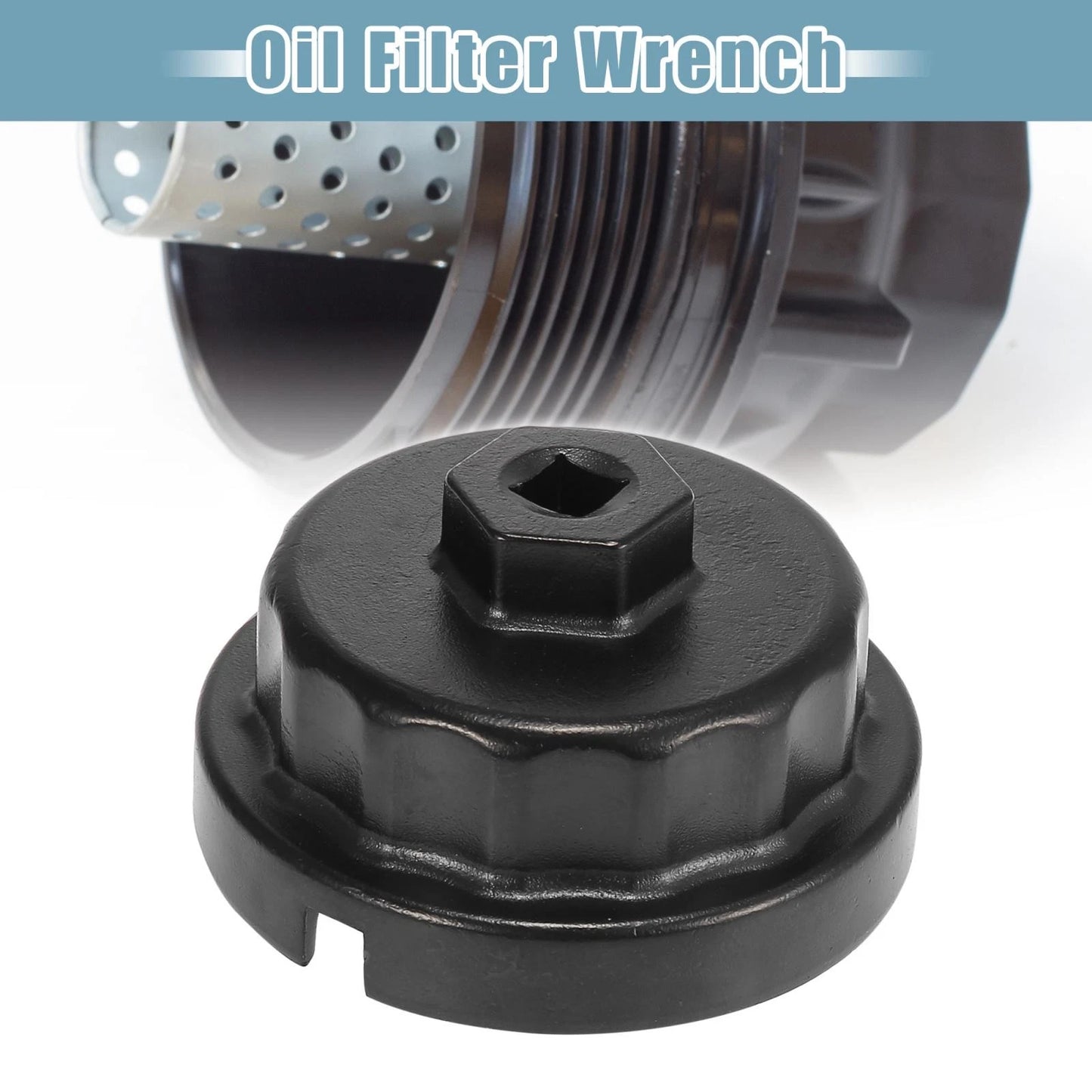 Oil Filter Wrench 64.5mm Oil Filter Cap for Toyota Camry