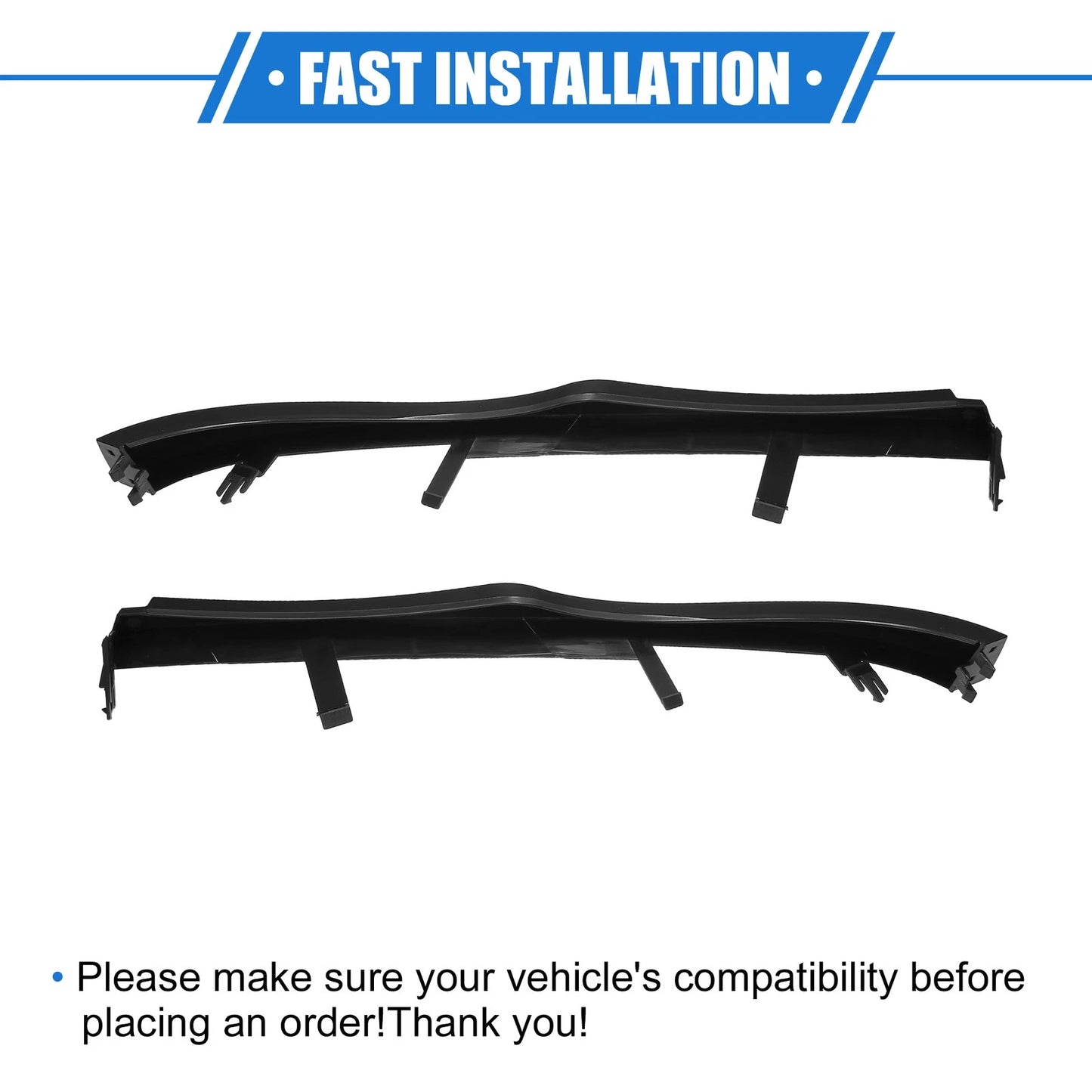Front Bumper Lower Grille Headlight Trim Panel for BMW 330xi Black