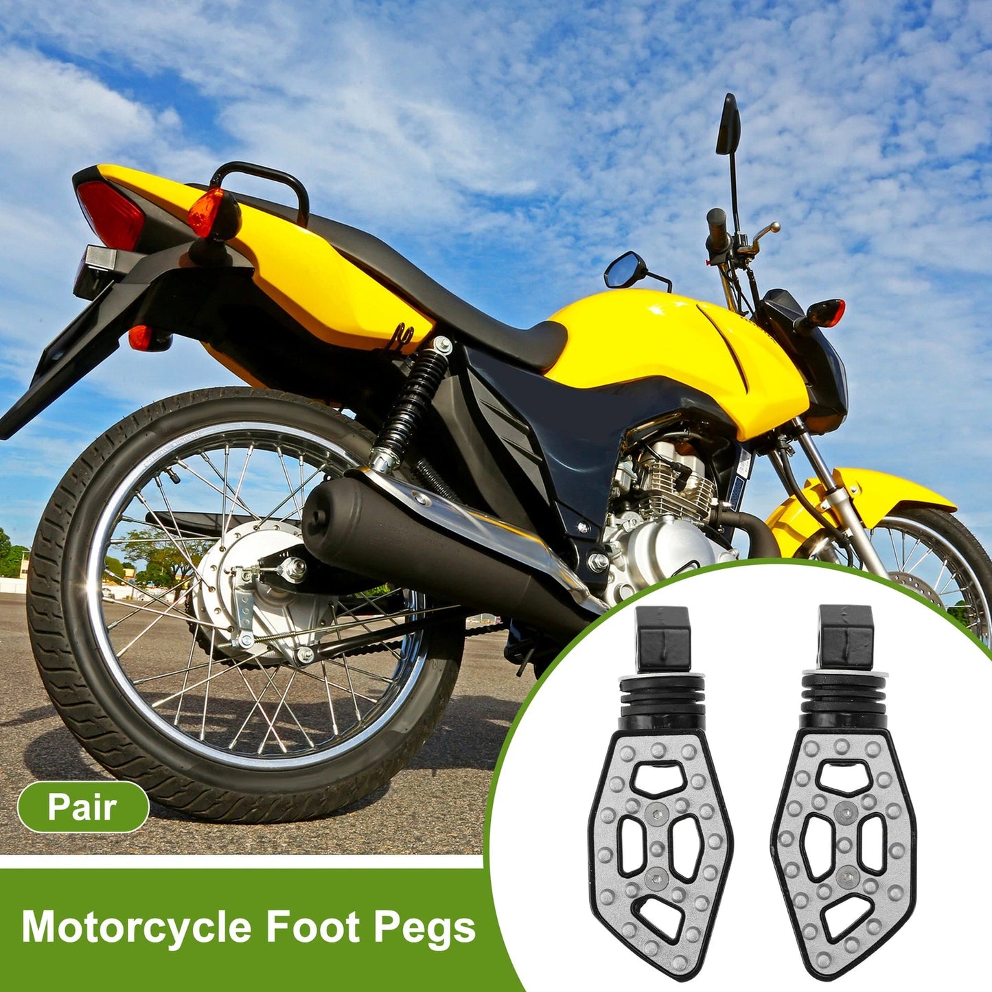FootPegs 5.1" Rear Footrest Foot Pedal for Motorcycle