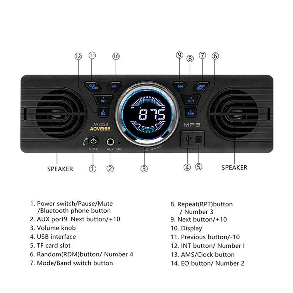 ABS 5W x 2 4Ω/8Ω for Car Radio