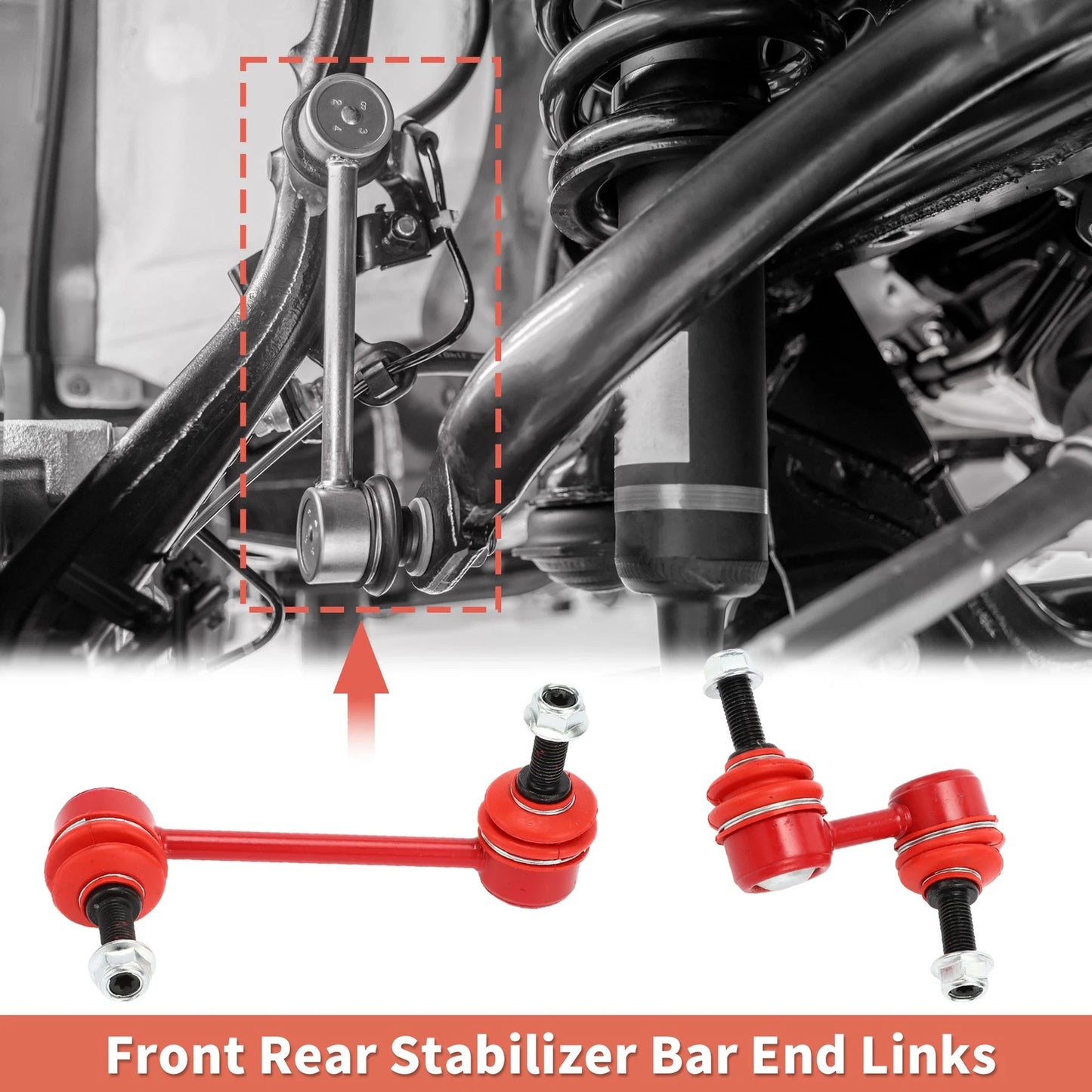 4pcs Front Rear Sway Bar Links for Honda CR-V (1997-2001)