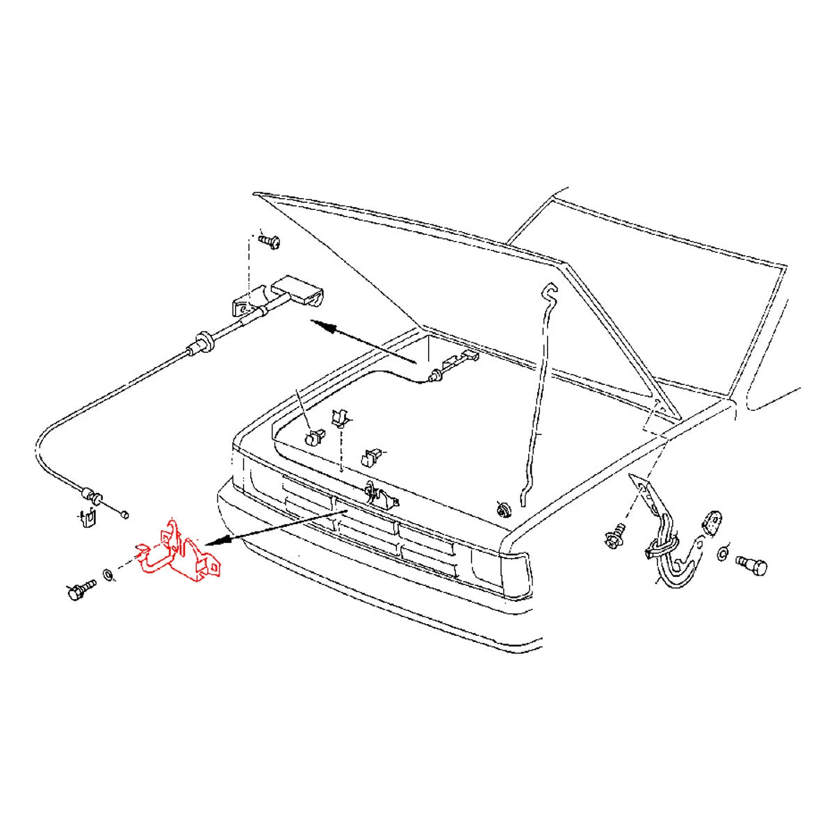 Bonnet Lock Latch Male Assembly for Nissan Pathfinder Terramax Terrano 1986-1995