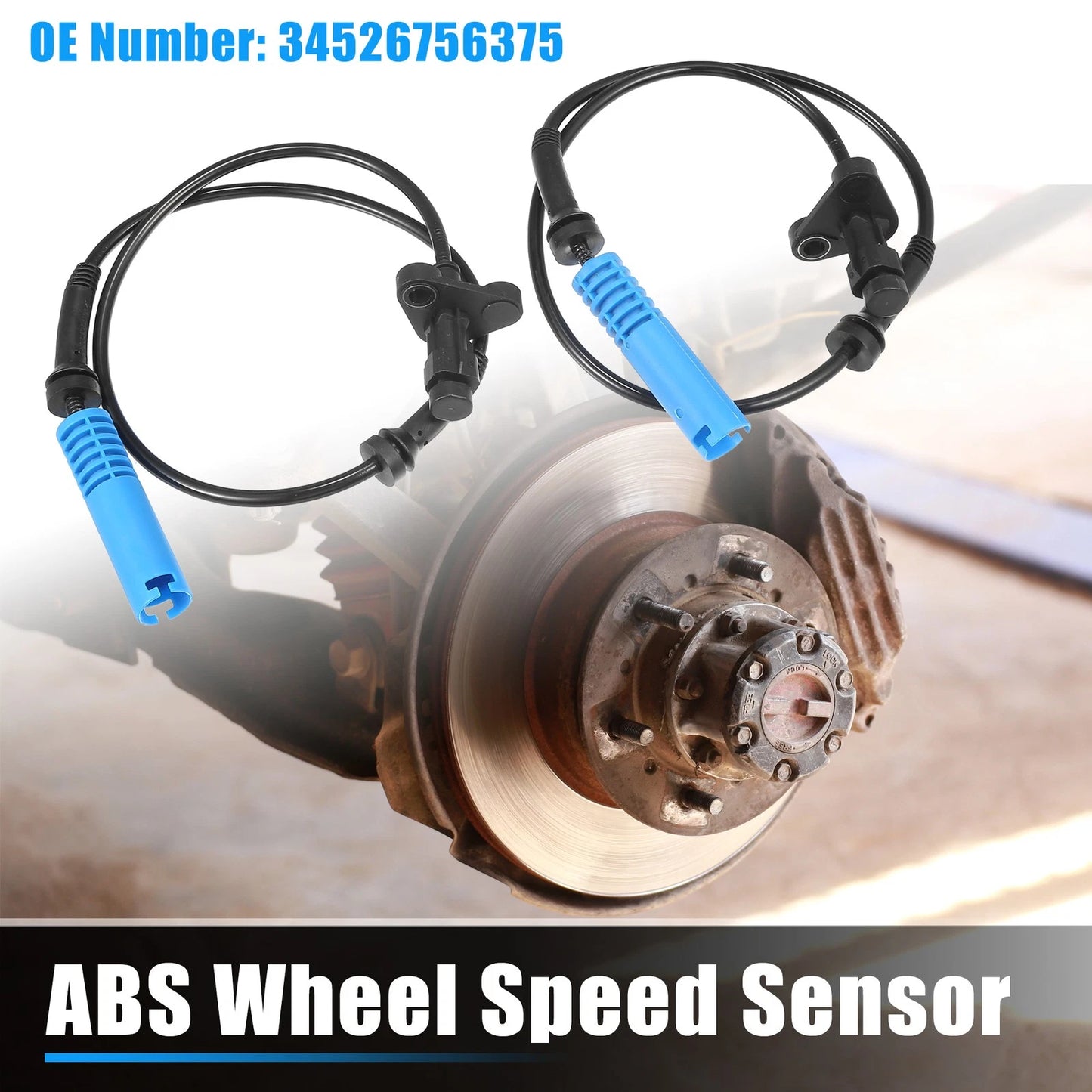 2 x Front Left Right ABS Wheel Speed Sensors for BMW 525i (2001-2007)