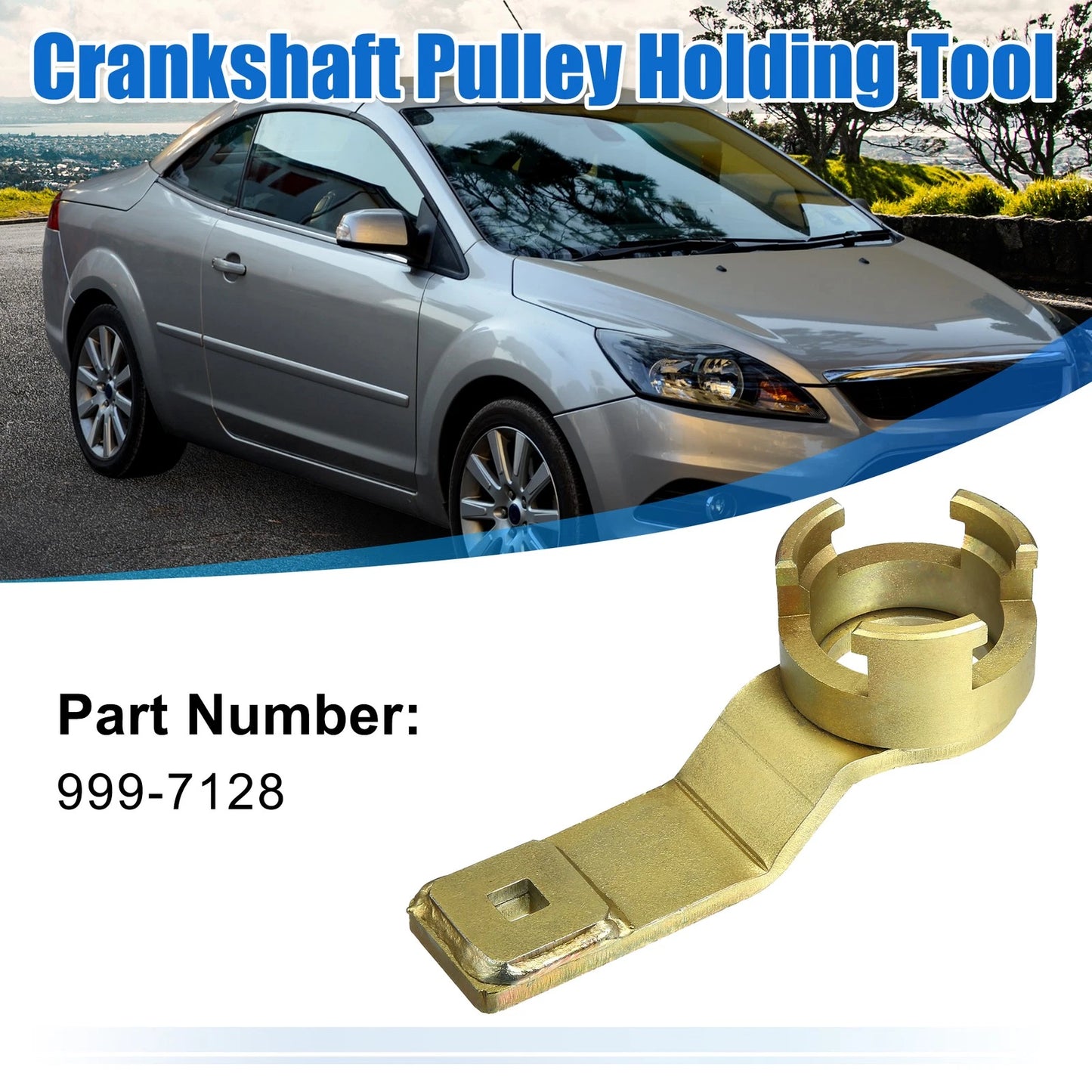 Crankshaft Pulley Holding Tool for Ford 1.8 2.0 2.3 & Volvo