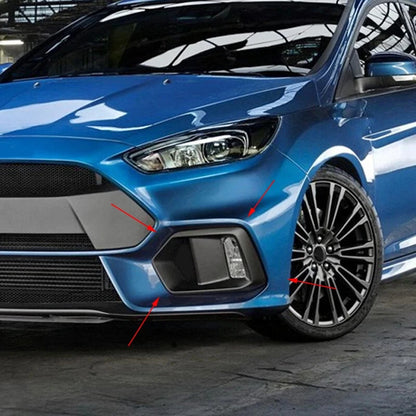 Black Left Front Bumper Fog Light Cover Bezel Grille for Ford Focus (2016-2018)