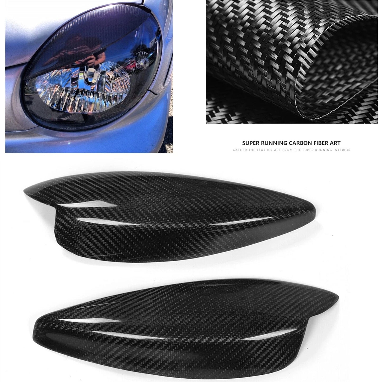 Headlight Eyebrow Cover Trim for Subaru Impreza WRX (2002-2003)