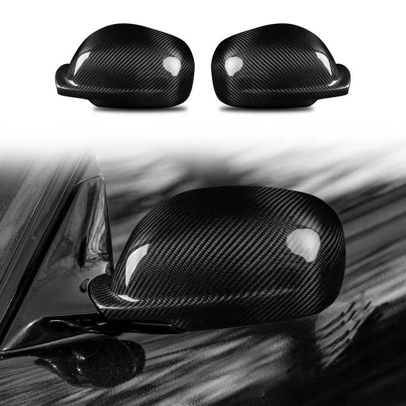 Carbon Fiber Add-on Side Mirror Cover For Nissan Skyline R34 GTR GTT GT 1998-04