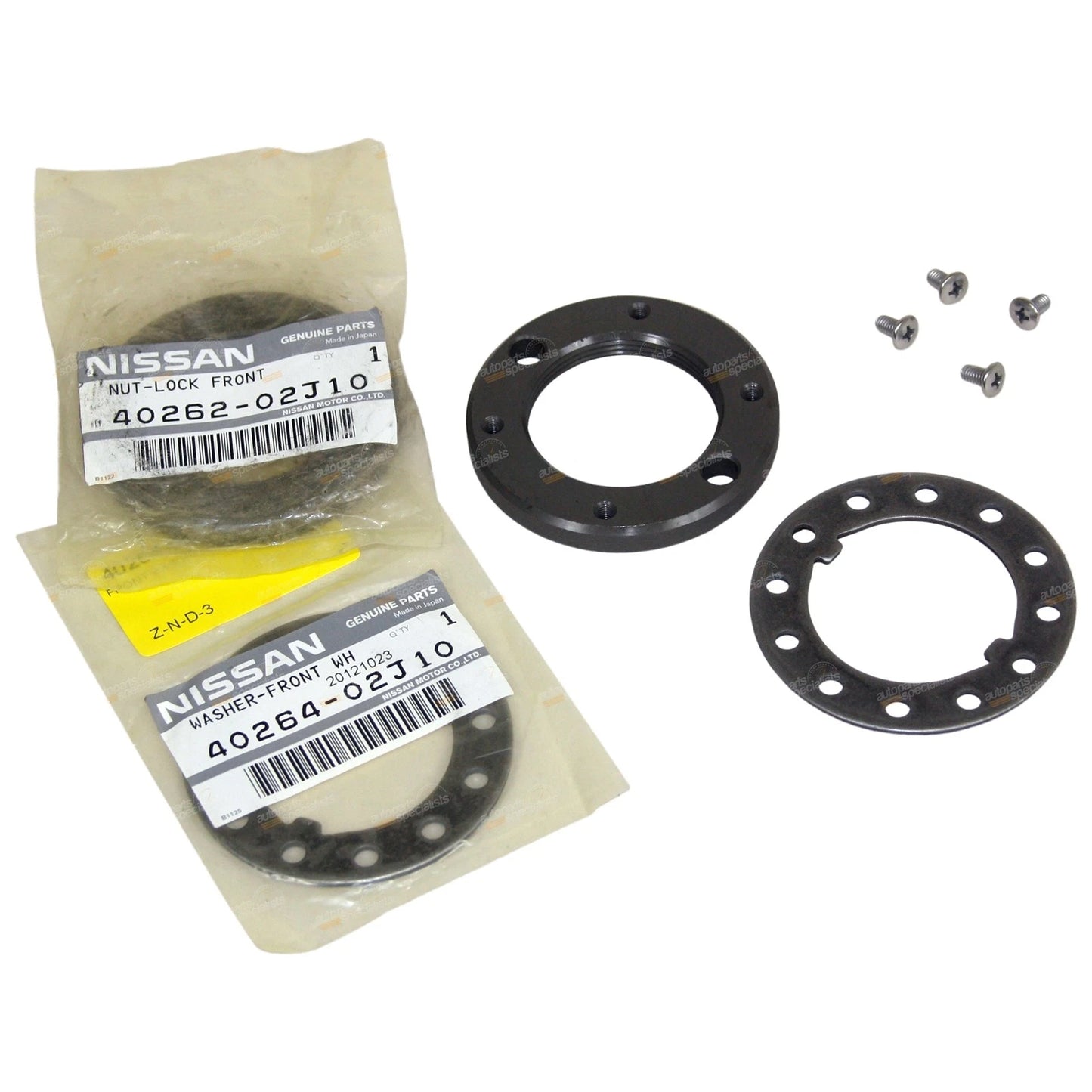 Front Wheel Bearing Hub Axle Lock Nut & Washer for Nissan Patrol GU Y61 Safari