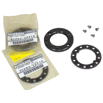 Front Wheel Bearing Hub Axle Lock Nut & Washer for Nissan Patrol GU Y61 Safari