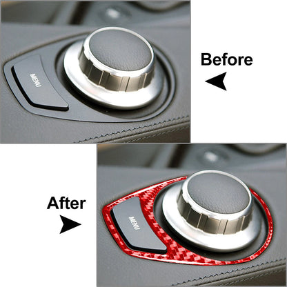 Carbon Fiber FM Switch Panel Cover Trim for BMW 6 Series E63 E64 (2004-2010)