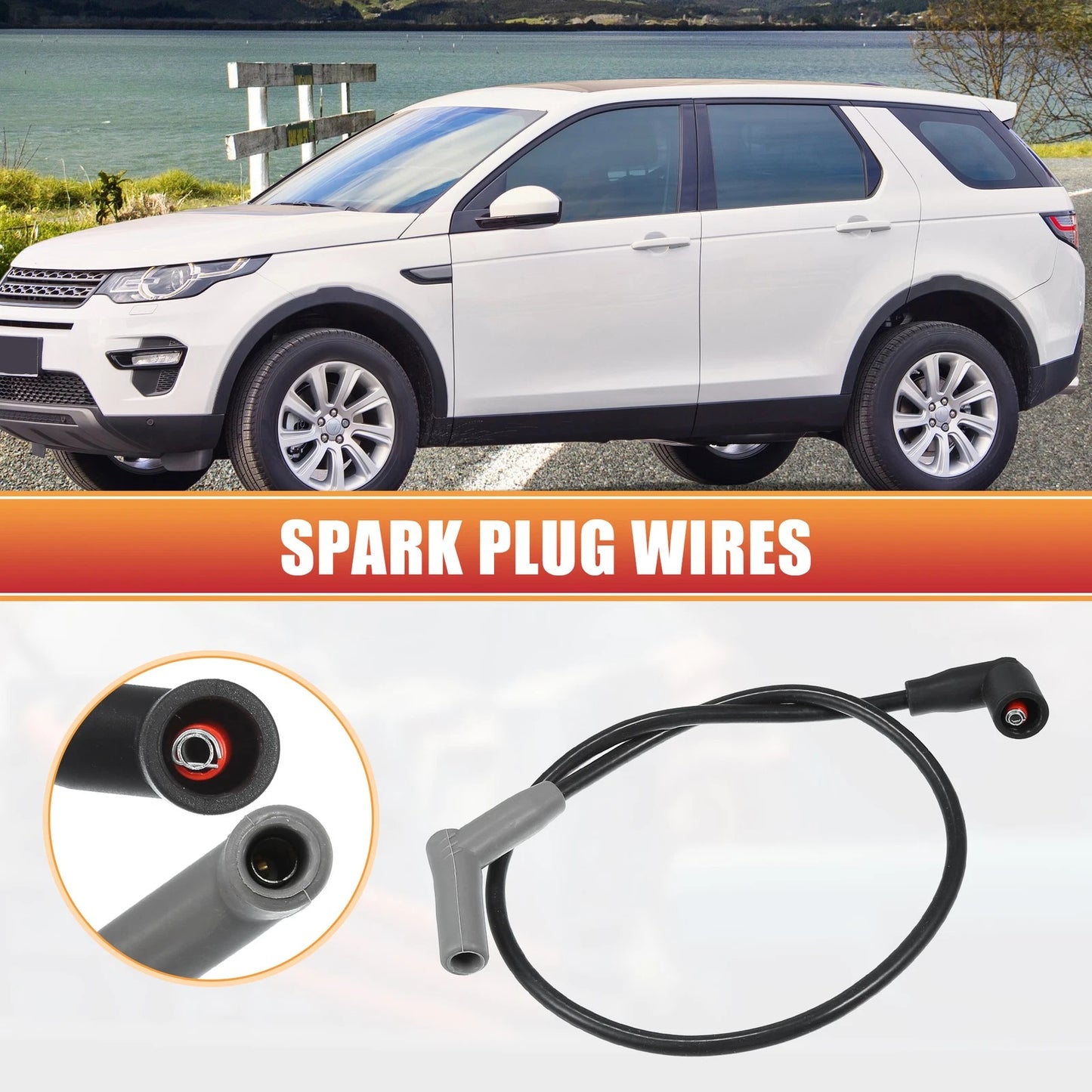 8 Pcs Spark Plug Wire Ignition Coil Cables for Land Rover Discovery (1995-2004)