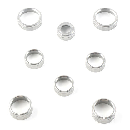 8x Air Conditioner Switch Knob Trim Silver for GMC Sierra (2014-2018)