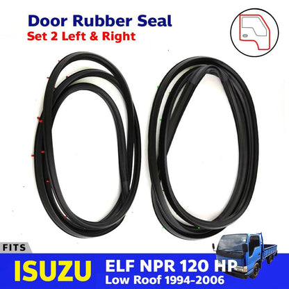 Door Rubber Seal Weatherstrip Low Roof LH+RH Fits Isuzu ELF NPR120 Truck 1994-06