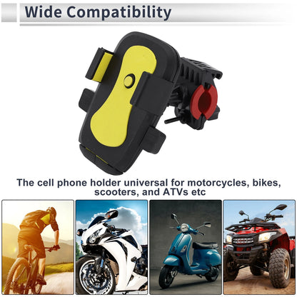 Motorcycle Phone Mount Holder 4.7-7.2 Phones Black Yellow for Motorcycle