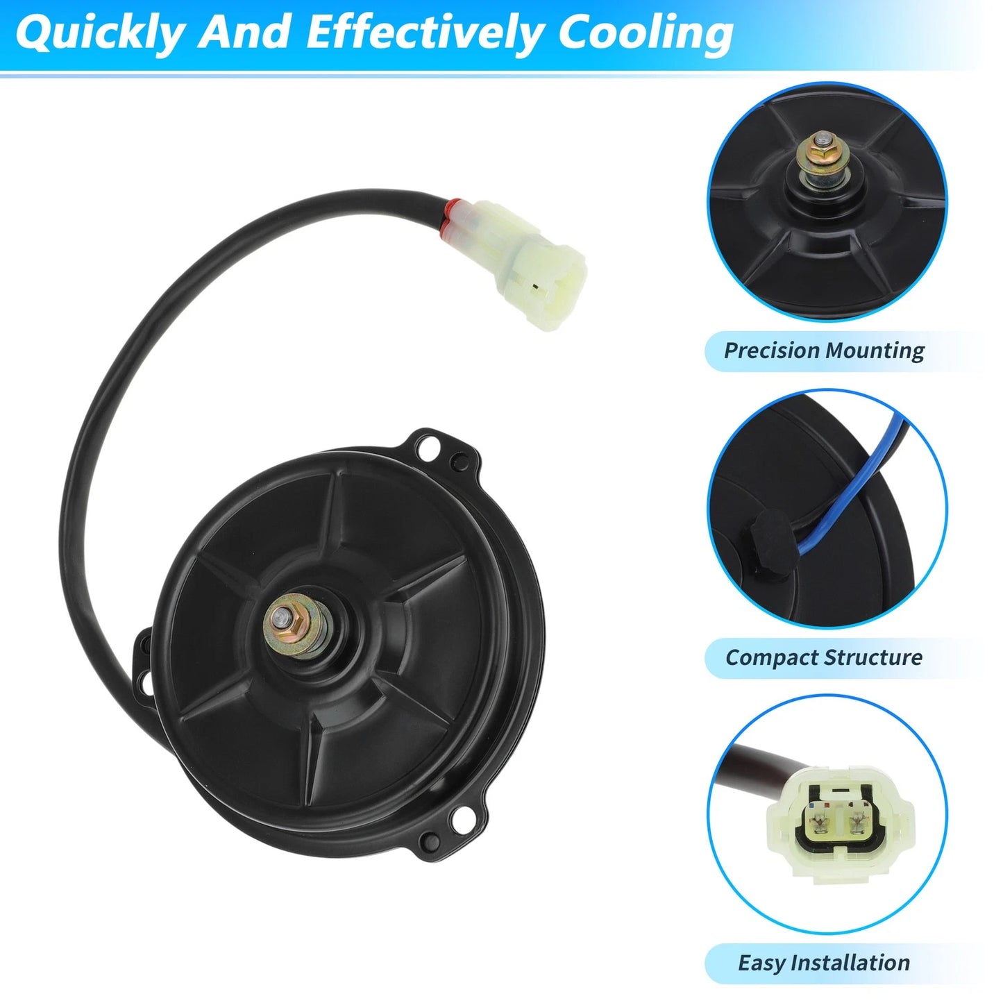 Radiator Cooling Fan Motor for Honda TRX420FM Rancher 420 4X4 (2007-2014)