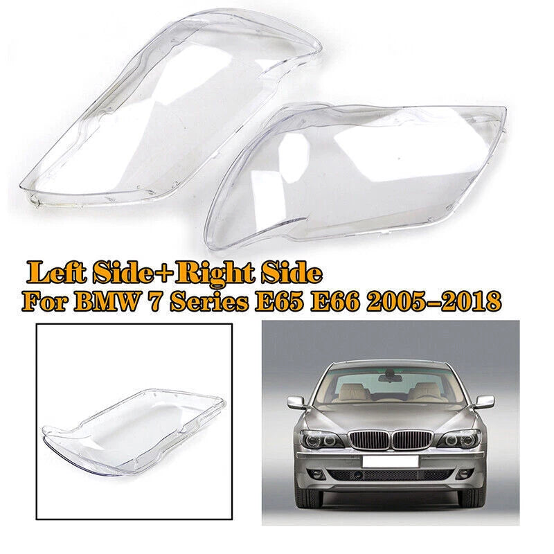 Headlight Replacement Lens Covers for 2005-2008 BMW 7 Series E66 (2005-2008)