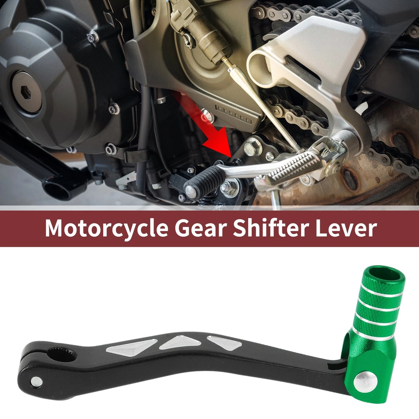 Gear Shifter Levers Black Green for Yamaha TTR50cc