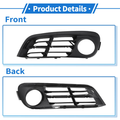 Front Left Fog Light Grill for BMW 528i (2015-2016) - 1 x Black Lens