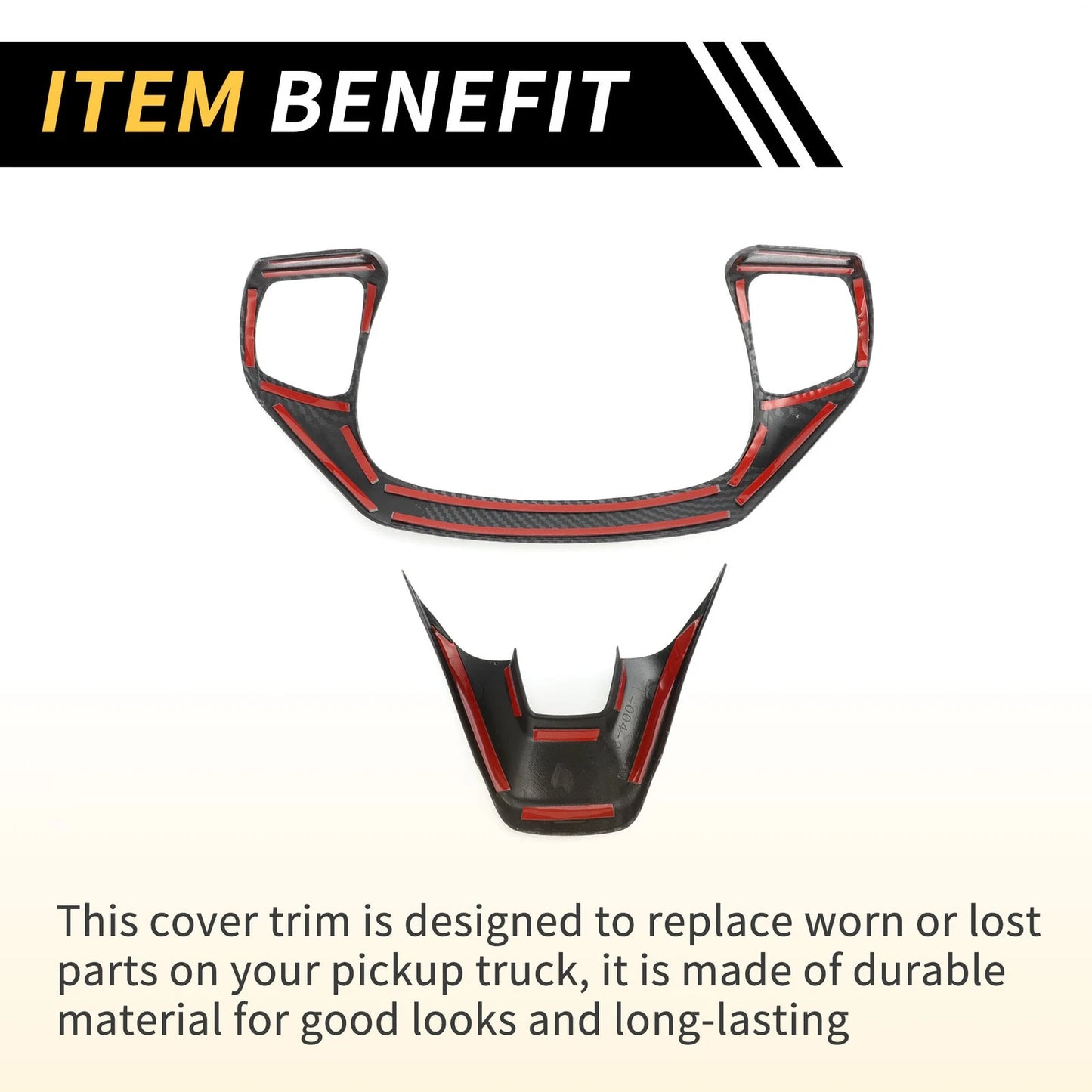 Carbon Fiber Pattern Steering Wheel Cover Trim for Ford Maverick (2022-2024)